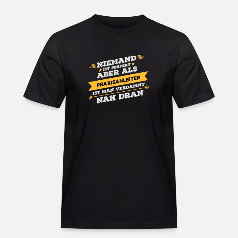 Praxisanleiter Beruf Geschenk - Männer Workwear T-Shirt - Schwarz