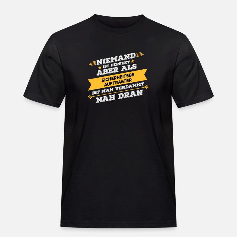 Sicherheitsbeauftragter Beruf Geschenk - Männer Workwear T-Shirt - Schwarz