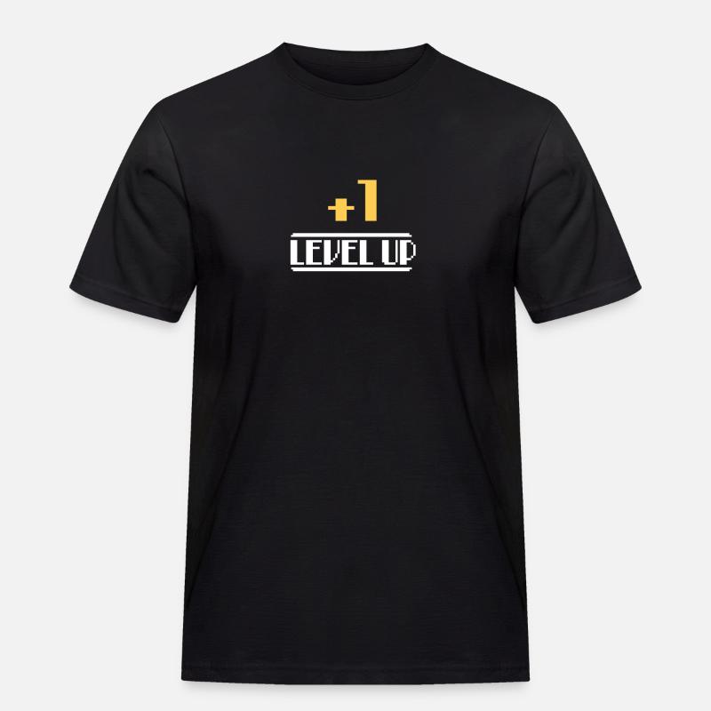 Level Up - Männer Workwear T-Shirt - Schwarz