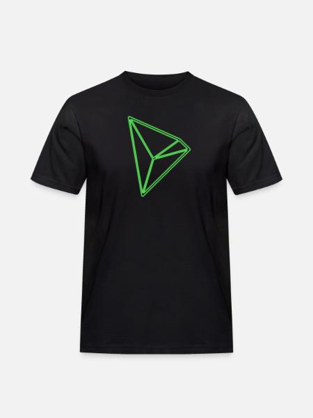 Tron TRX Tronix Coin kryptovaluta Blockchhain - Arbets-T-shirt herr - svart