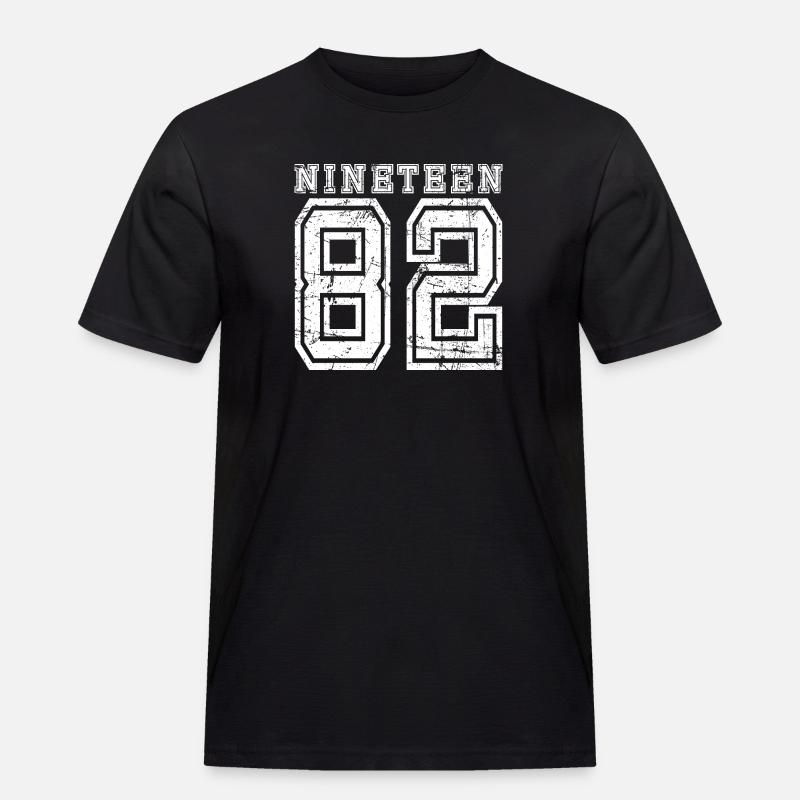 NINETEEN 1982 - Männer Workwear T-Shirt - Schwarz