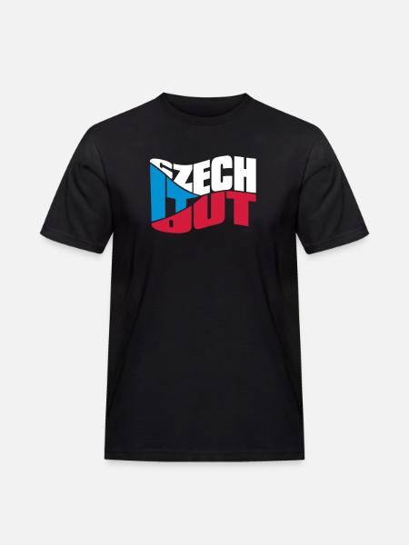 chech - Männer Workwear T-Shirt - Schwarz