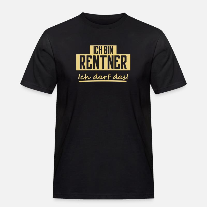 ich bin rentner - Männer Workwear T-Shirt - Schwarz