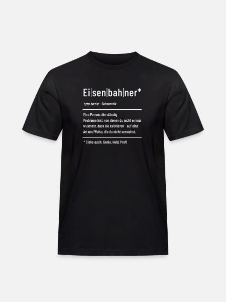 Eisenbahner - Definition - Lexikon - Männer Workwear T-Shirt - Schwarz