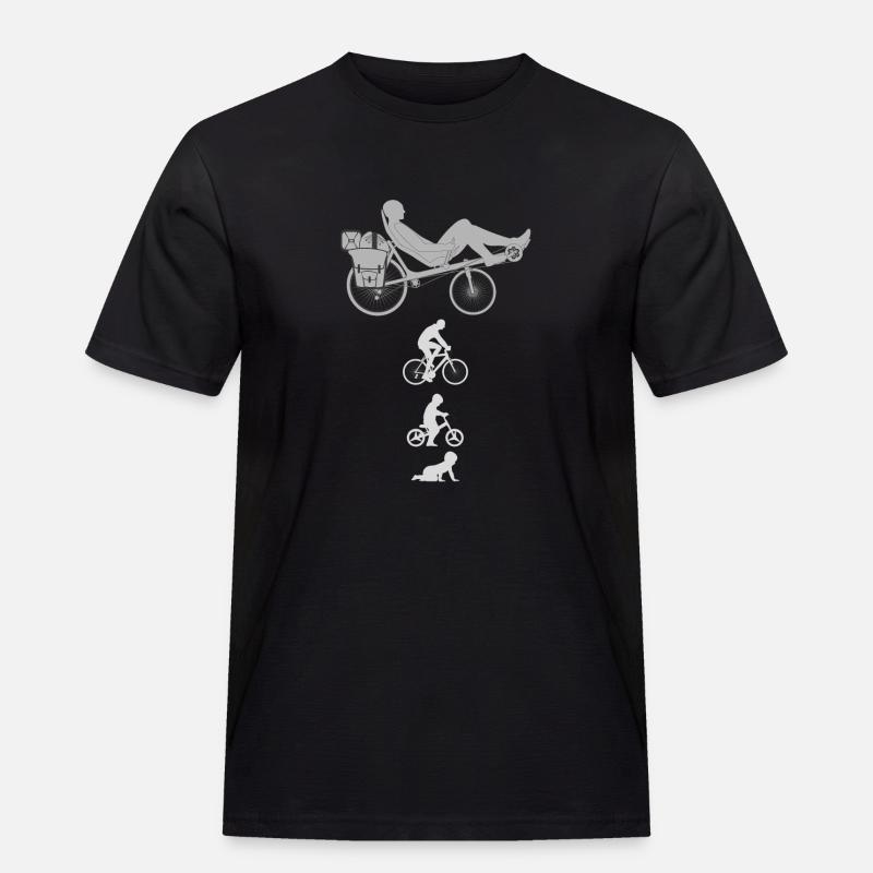 Evolution Liegerad - Männer Workwear T-Shirt - Schwarz