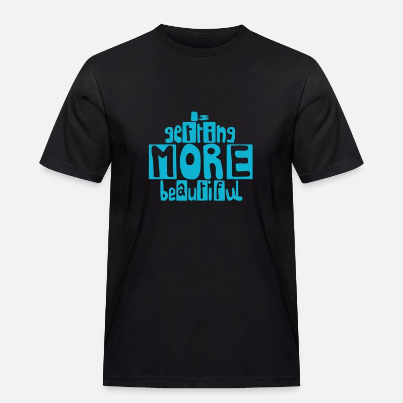 wird immer schöner.. - Männer Workwear T-Shirt - Schwarz