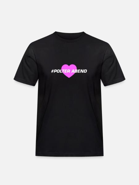 Polterabend Herz - Männer Workwear T-Shirt - Schwarz
