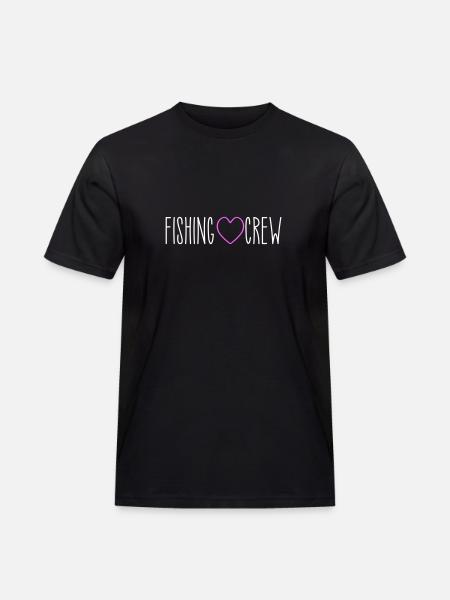 Fishing Squad Heart - Men's Workwear T-Shirt - black