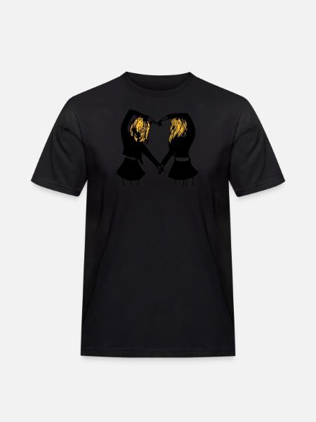 Love! - Männer Workwear T-Shirt - Schwarz