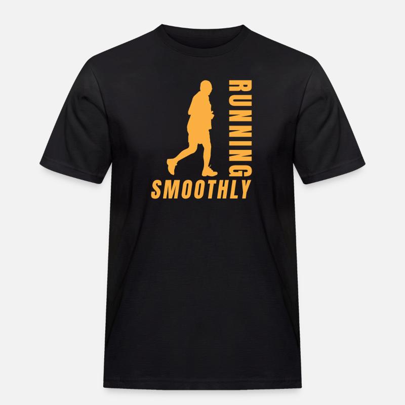 Running Running Smoothly Marathon Runner - Männer Workwear T-Shirt - Schwarz