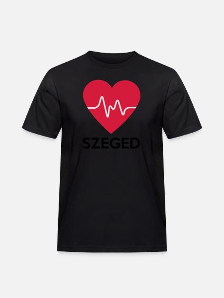 heart Szeged - Men's Workwear T-Shirt - black