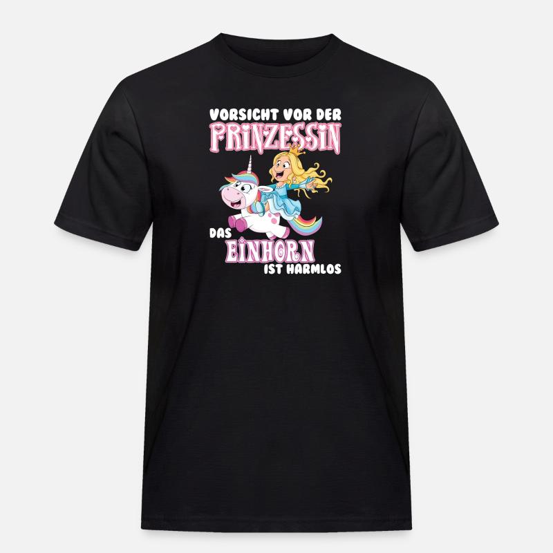Einhorn - Männer Workwear T-Shirt - Schwarz