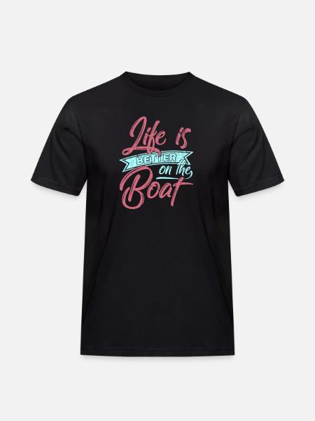 Boat sailing ocean cruise sailboat - Men's Workwear T-Shirt - black