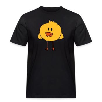Cute Chick Bird - Men's Workwear T-Shirt - black - Front - AI Model Male 178 light (178cm)