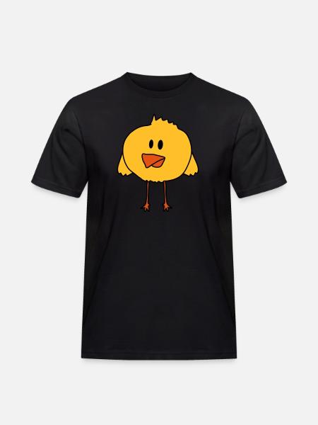 Cute Chick Bird - Men's Workwear T-Shirt - black