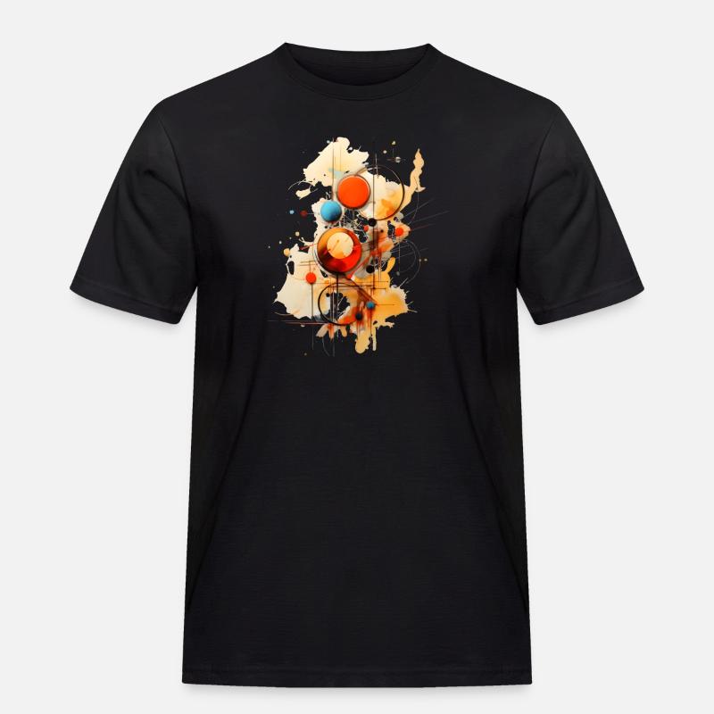 Abstract matematic Design - Männer Workwear T-Shirt - Schwarz