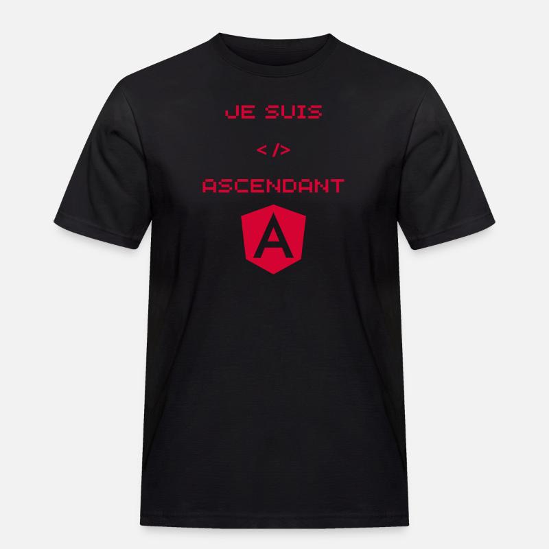 Angular Entwickler-Geschenk - Männer Workwear T-Shirt - Schwarz