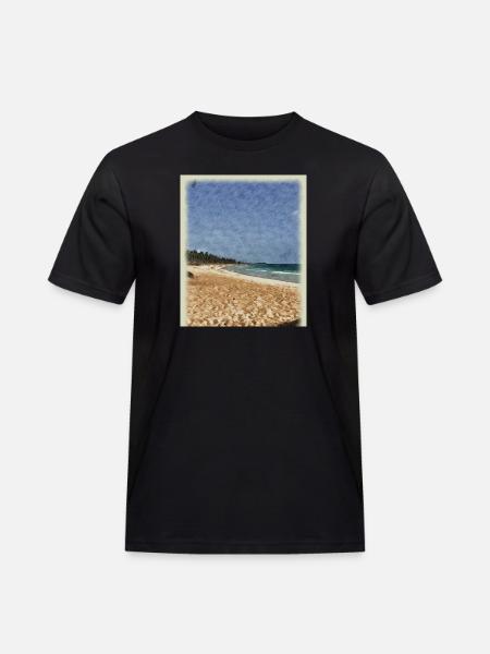 Meeresrauschen - Männer Workwear T-Shirt - Schwarz