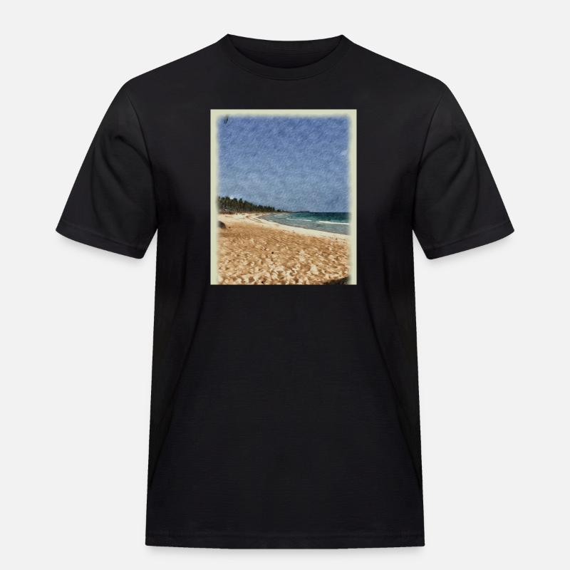 Meeresrauschen - Männer Workwear T-Shirt - Schwarz