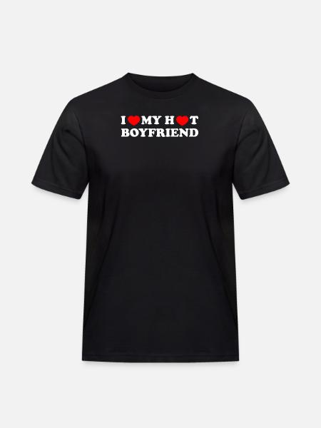 J’aime mon petit ami chaud - T-shirt Workwear homme - noir