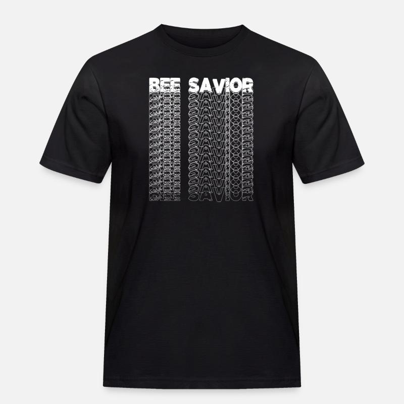 bee-friendly plants statement present idea - Männer Workwear T-Shirt - Schwarz