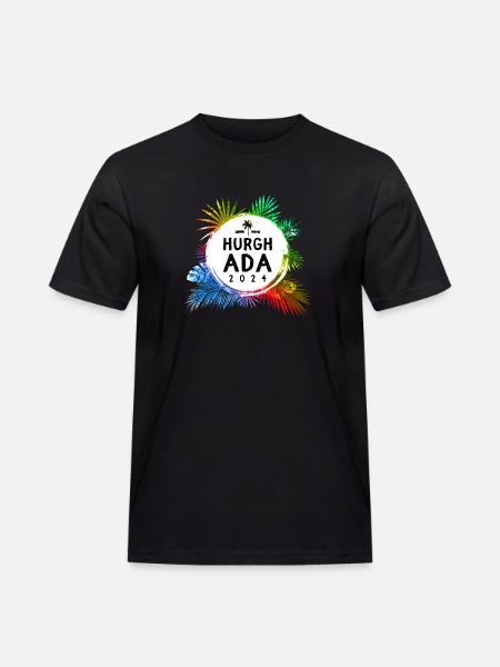 Hurghada 2024 Bunt - Männer Workwear T-Shirt - Schwarz