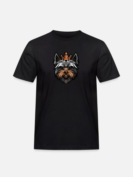 Yorkshire Terrier Dog Crown - Men's Workwear T-Shirt - black