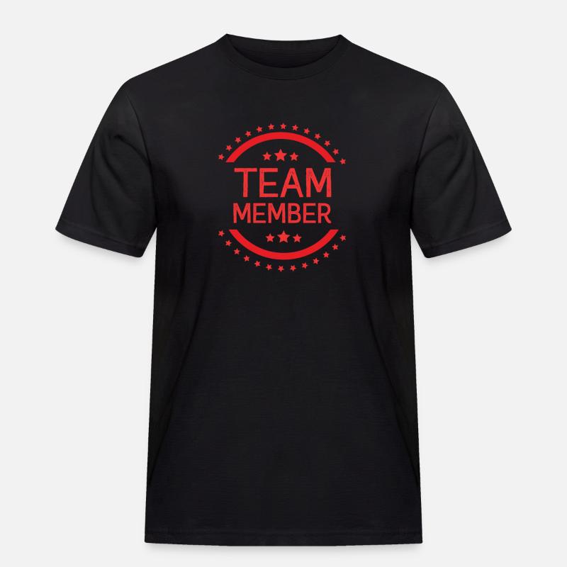 Team Mitglied - Männer Workwear T-Shirt - Schwarz