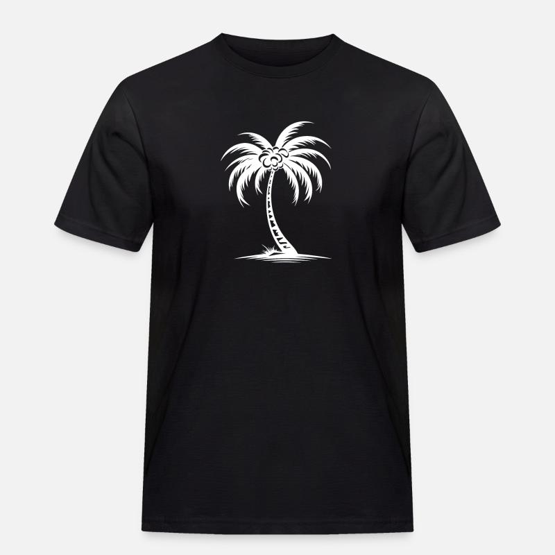 Palm Tree Icon - Men's Workwear T-Shirt - black
