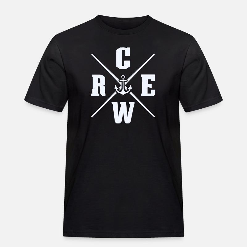 crew anker - Männer Workwear T-Shirt - Schwarz