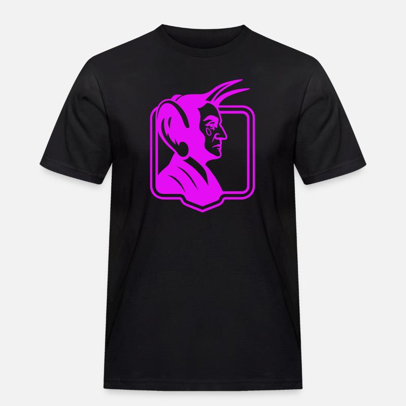 Devil big Ear Pop Art - Männer Workwear T-Shirt - Schwarz
