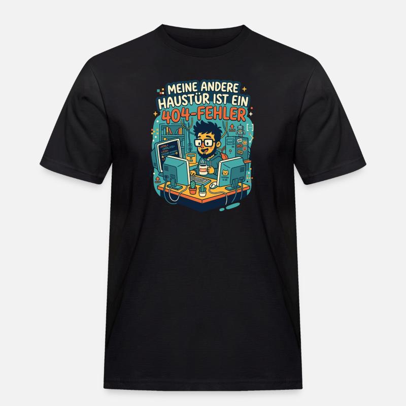 Programmierer 404 Fehler Humor - Männer Workwear T-Shirt - Schwarz
