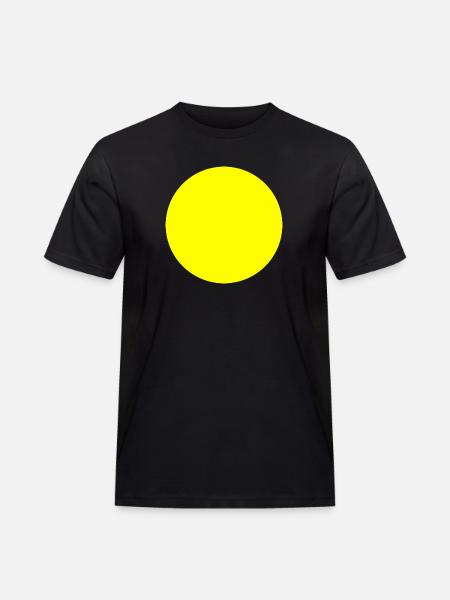 cercle jaune - T-shirt Workwear homme - noir