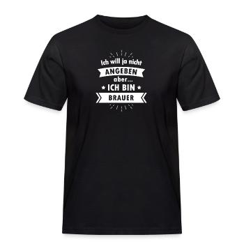 Brauer Tshirts - Ich bin Brauer - Männer Workwear T-Shirt - Schwarz - Vorne - AI Model Male 178 light (178cm)