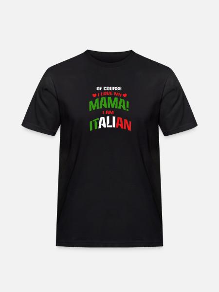 Italienisch Italienischer Akzent Italiener Mama - Männer Workwear T-Shirt - Schwarz