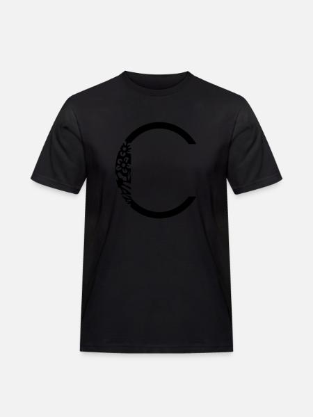 Buchstabe C - Männer Workwear T-Shirt - Schwarz