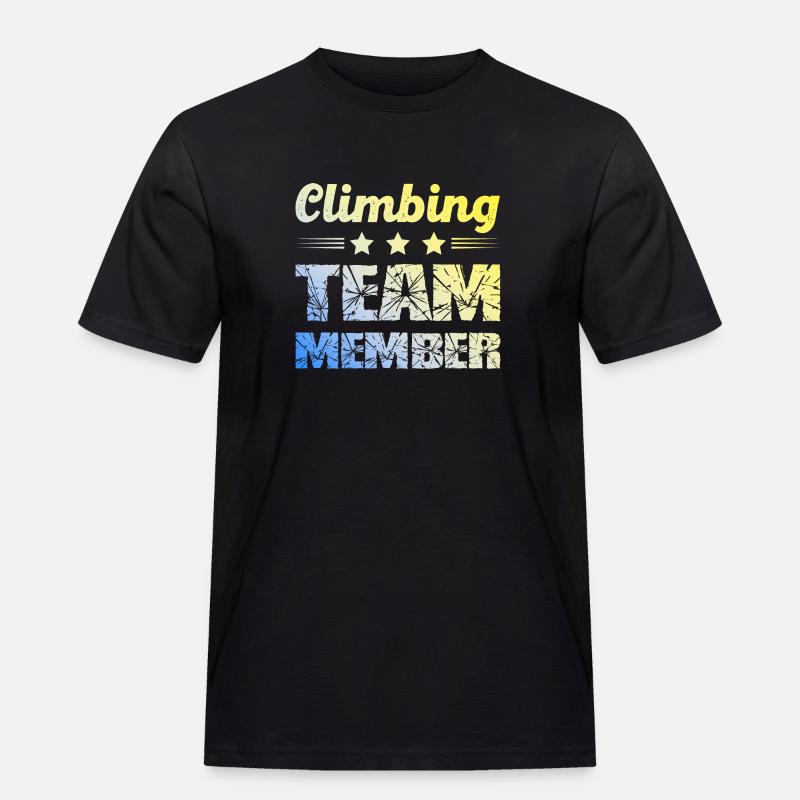 Climbing Team - Männer Workwear T-Shirt - Schwarz