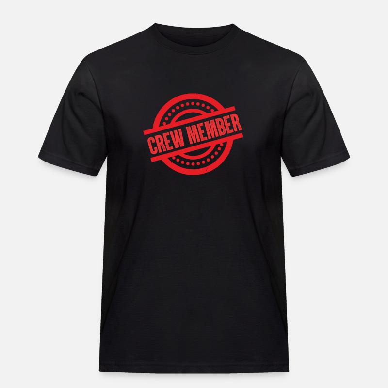 Crew Mitglied - Männer Workwear T-Shirt - Schwarz