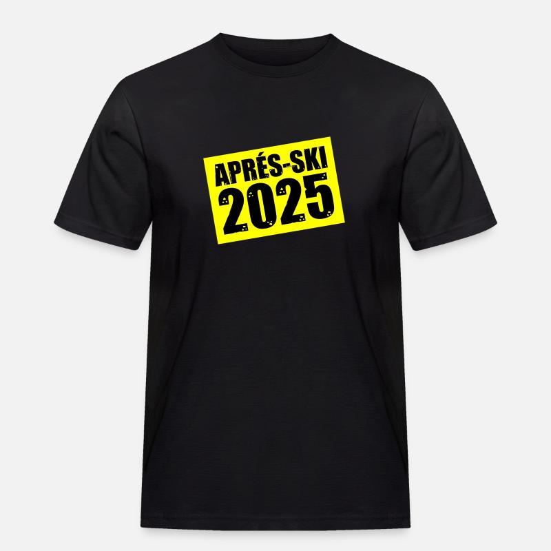 Apres Ski 2025 - Männer Workwear T-Shirt - Schwarz