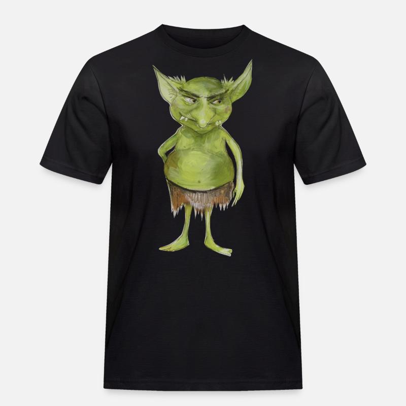Goblin - Männer Workwear T-Shirt - Schwarz