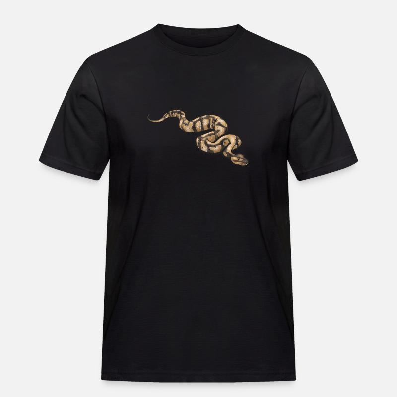 Ball Python Schlange Königspython - Männer Workwear T-Shirt - Schwarz
