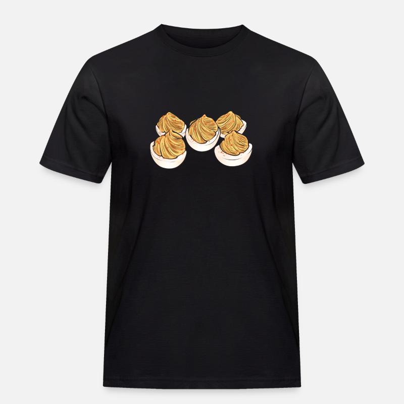 Gefüllte Eier Deviled Eggs - Männer Workwear T-Shirt - Schwarz