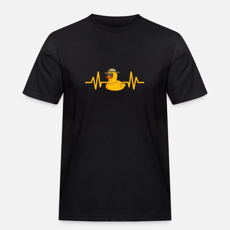 Quietscheentchen Quietscheente Gummiente - Männer Workwear T-Shirt - Schwarz