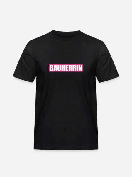 Bauherrin - Männer Workwear T-Shirt - Schwarz