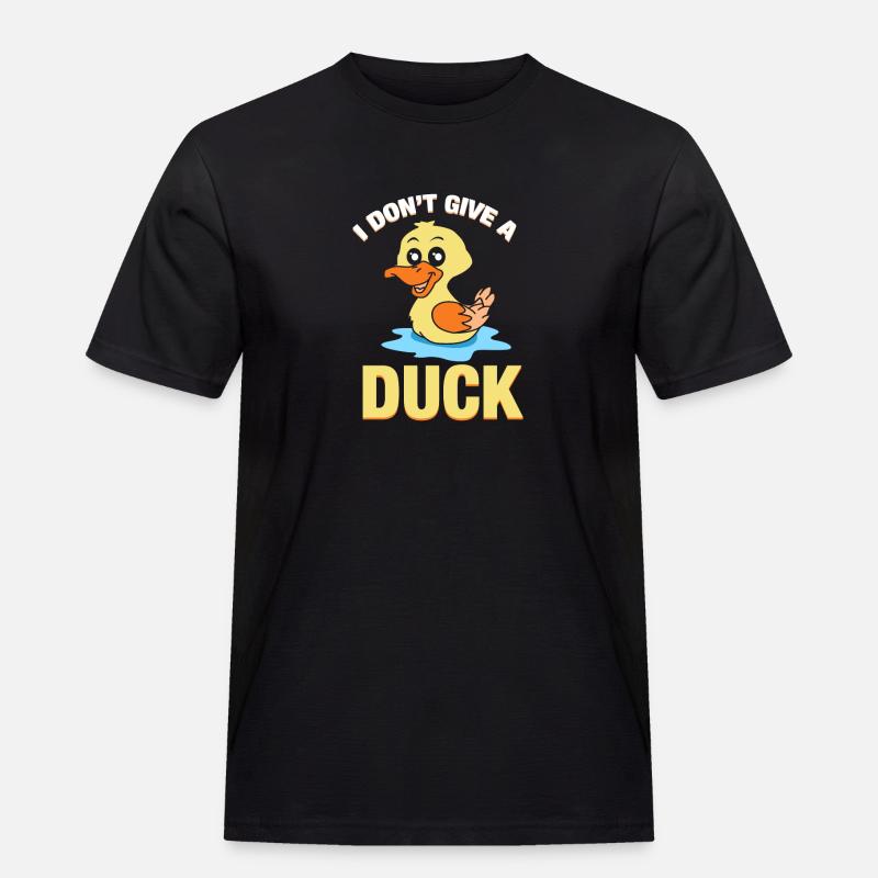 Funny Duck - Workwear T-Shirt for menn - svart