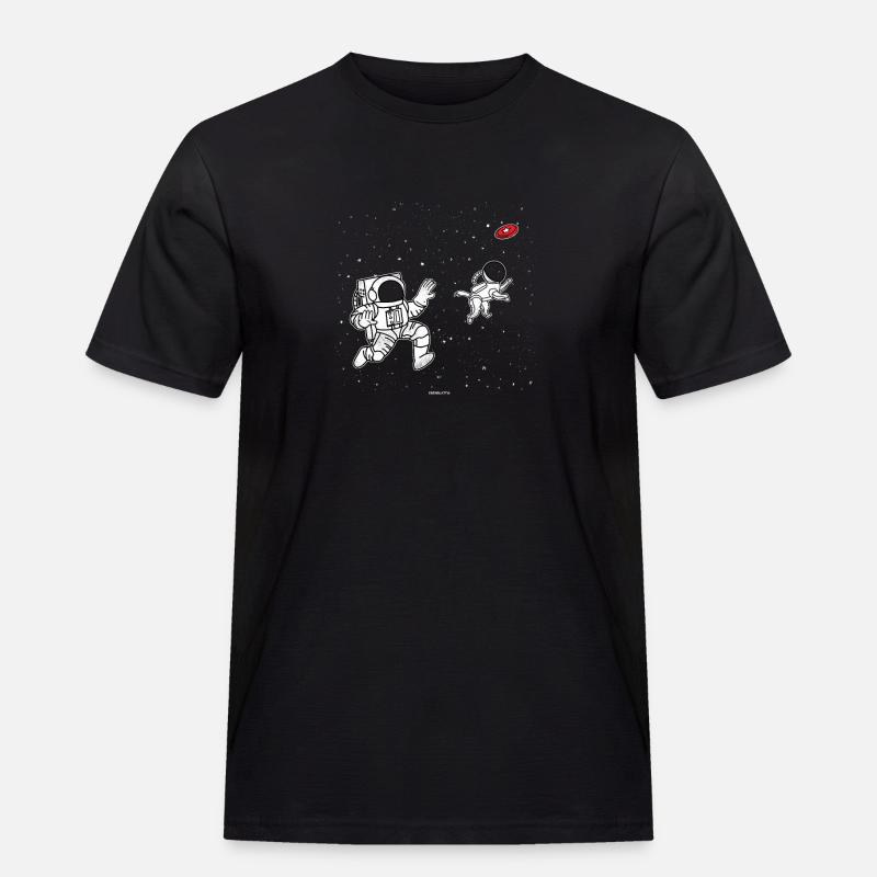 Astronaut Hund Geschenk - Männer Workwear T-Shirt - Schwarz