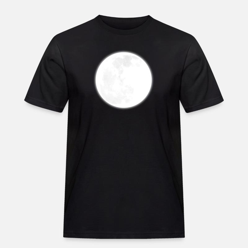 Full Moon - Männer Workwear T-Shirt - Schwarz