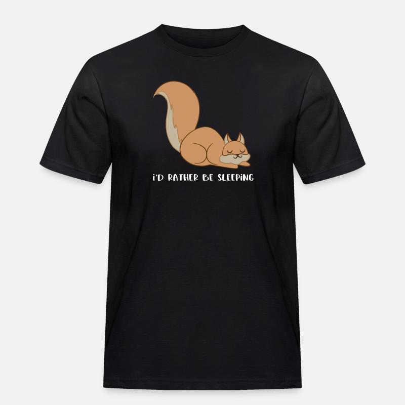 Eichhörnchen - Eichhörnchenfan - Schlafen - Männer Workwear T-Shirt - Schwarz