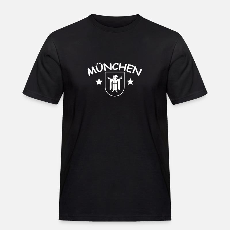 München - Männer Workwear T-Shirt - Schwarz