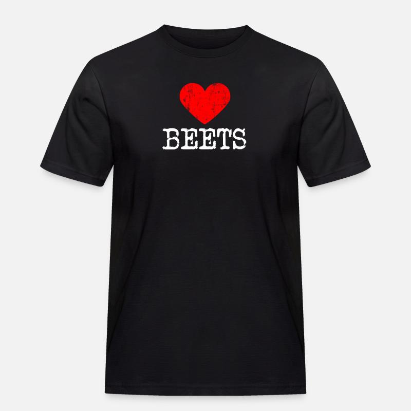 Herz BEETS | Liebe BEETS - Männer Workwear T-Shirt - Schwarz